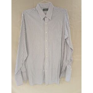Tom James Custom Tailored Striped Long‎ Sleeve Dress Shirt 16.5 / 39